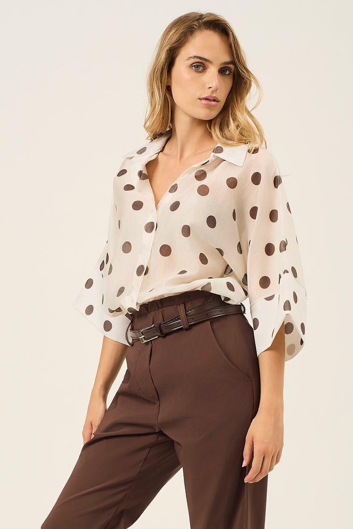 Camicia fantasia pois grandi