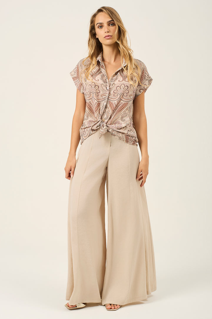 Camicia in georgette fantasia cachemire