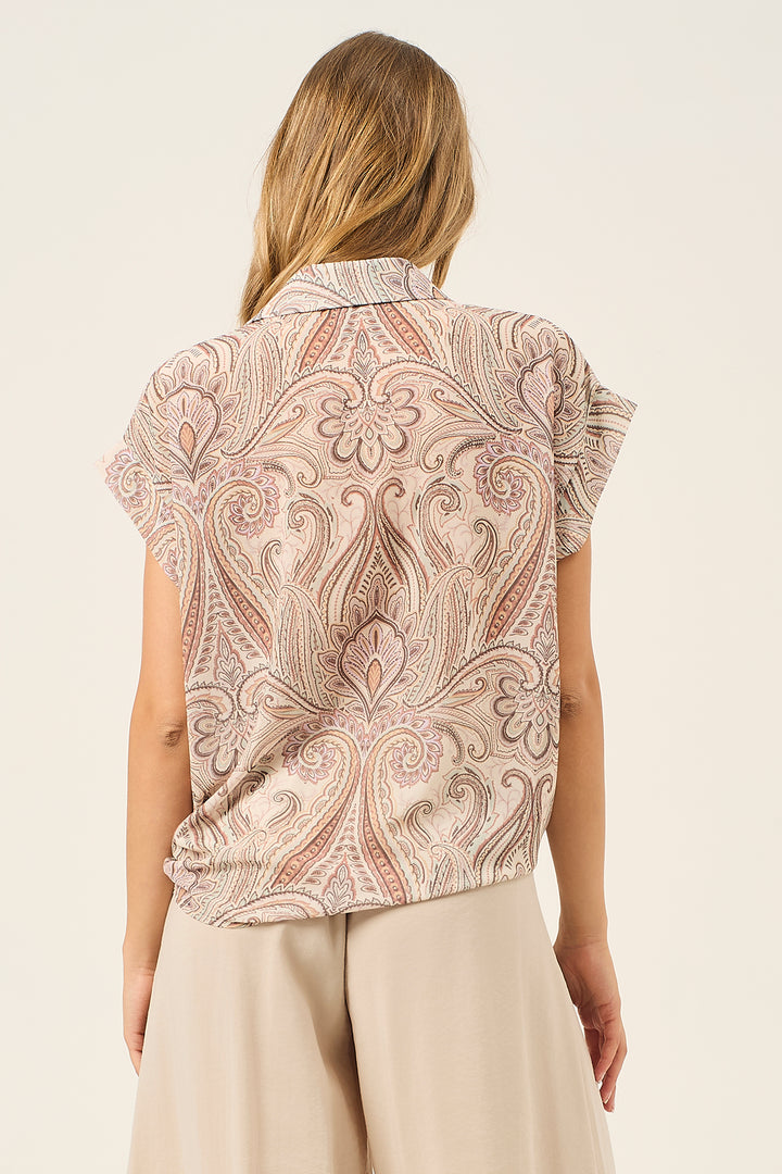 Camicia in georgette fantasia cachemire
