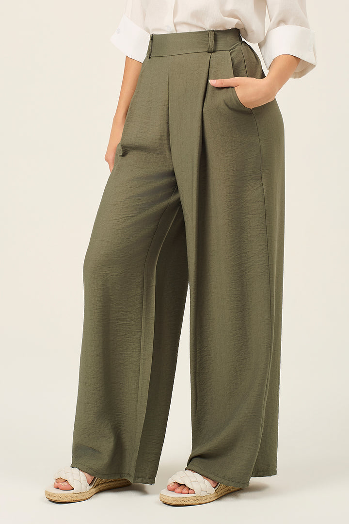 Pantalone palazzo con pinces