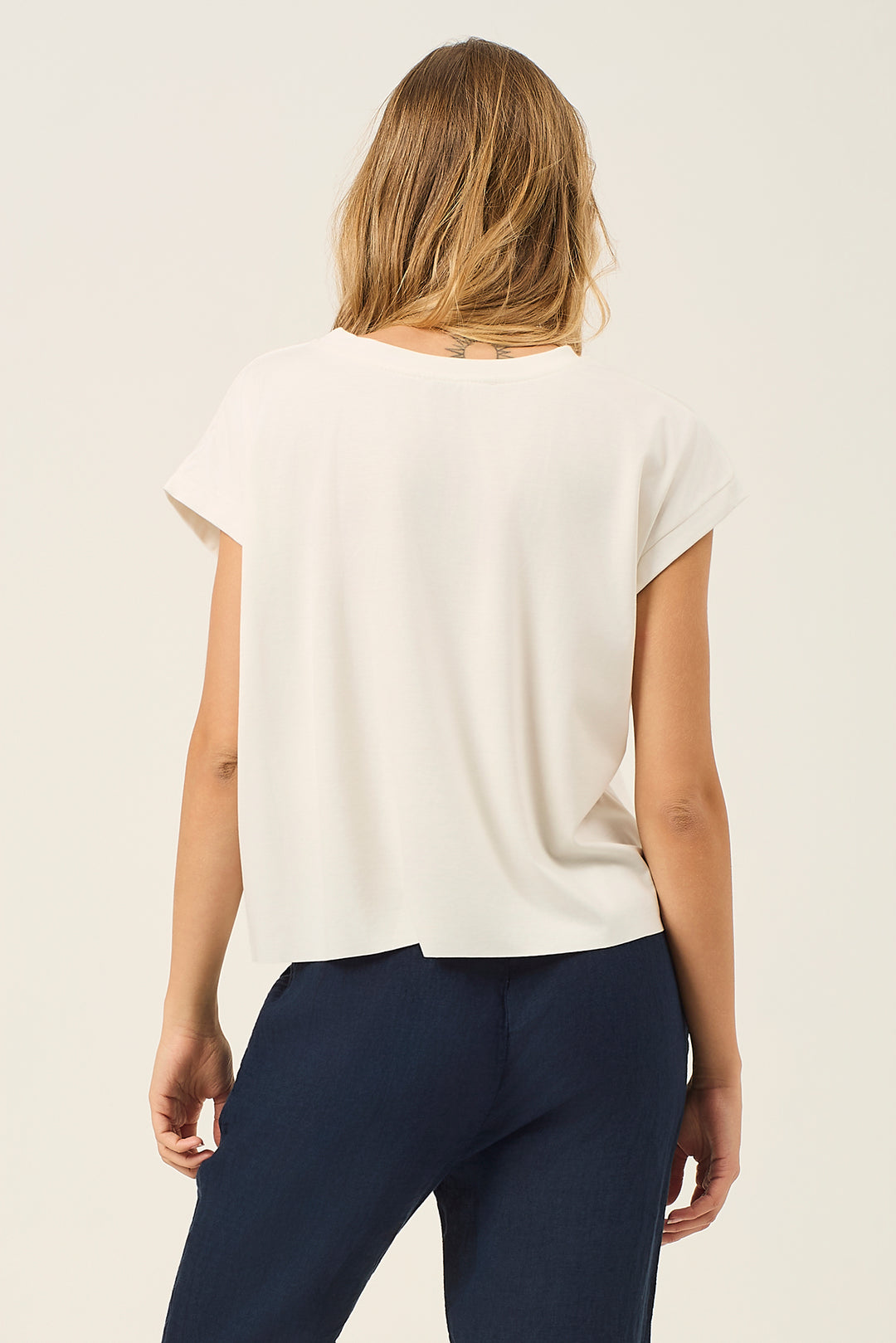 T-shirt in viscosa stretch