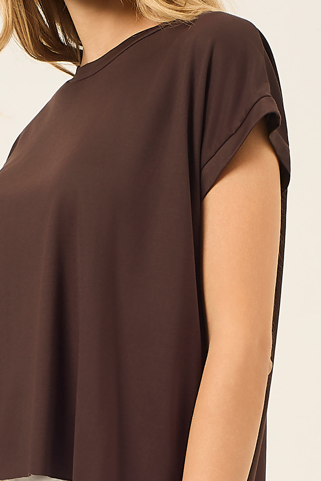 T-shirt in viscosa stretch