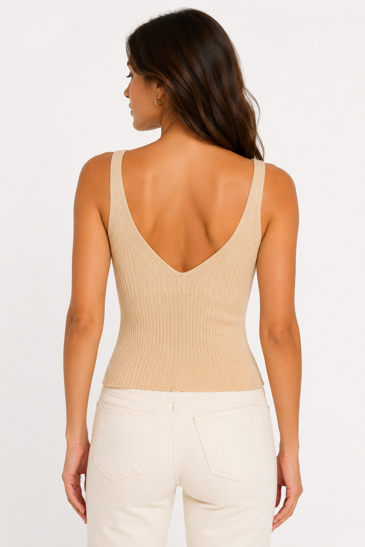 Top in maglieria con filo lurex