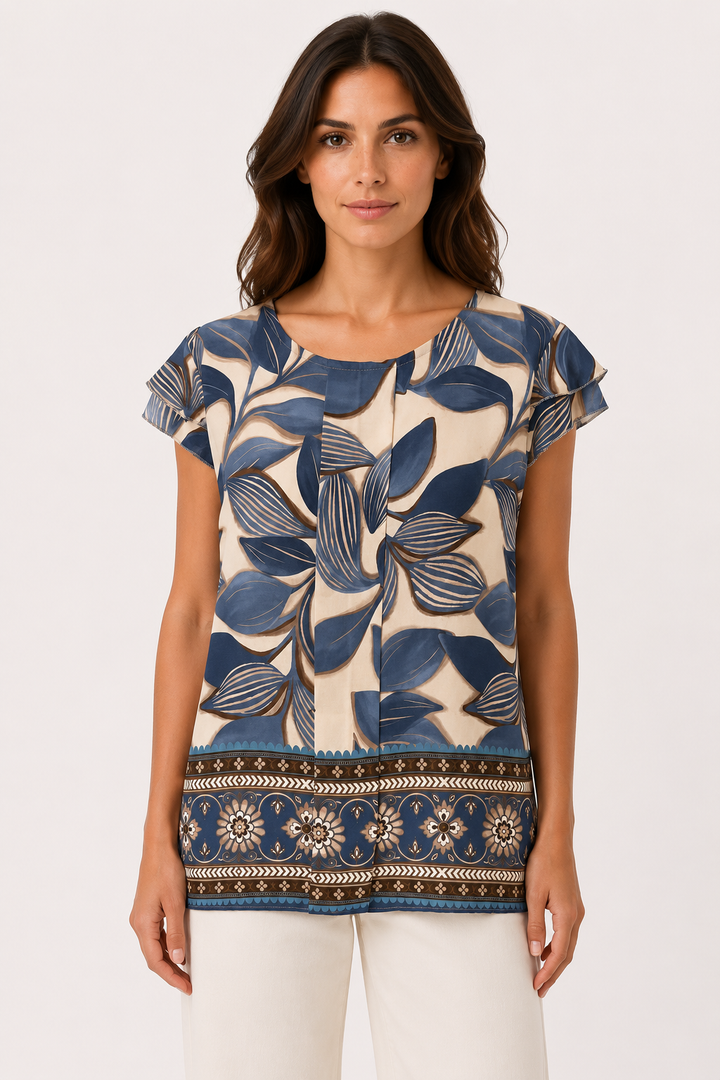 Blusa in viscosa fantasia floreale