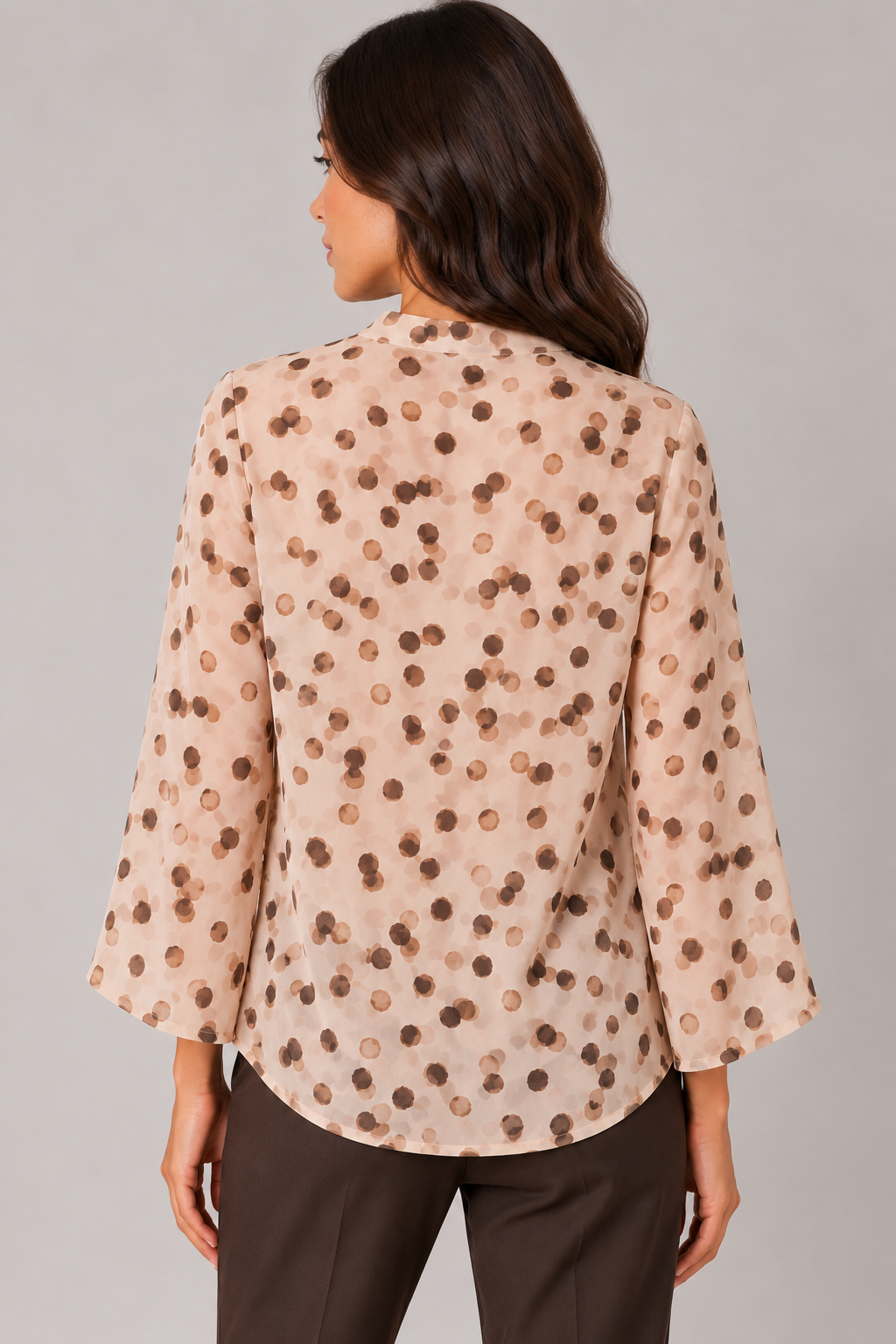 Camicia fantasia pois con alamari