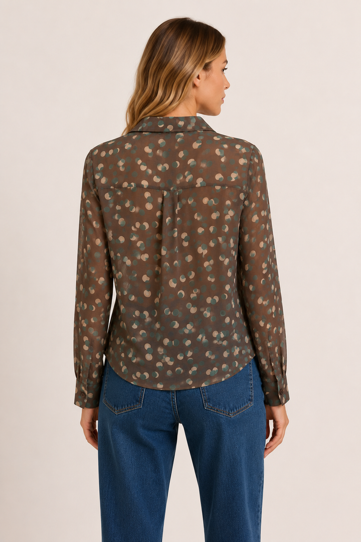 Camicia fantasia pois multicolor