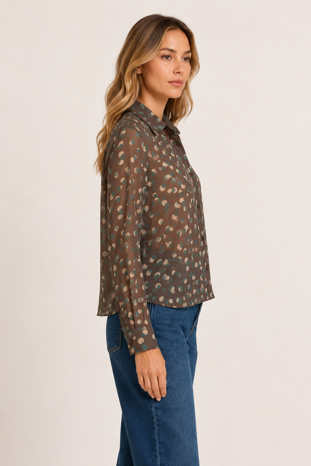 Camicia fantasia pois multicolor