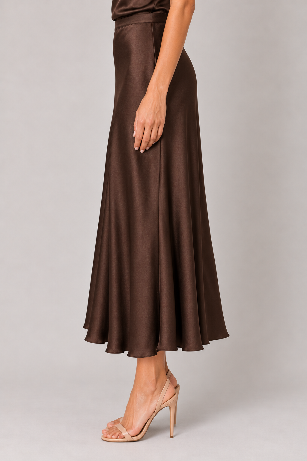 Gonna lunga in satin