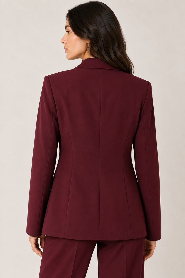 Blazer a un bottone in gabardine stretch