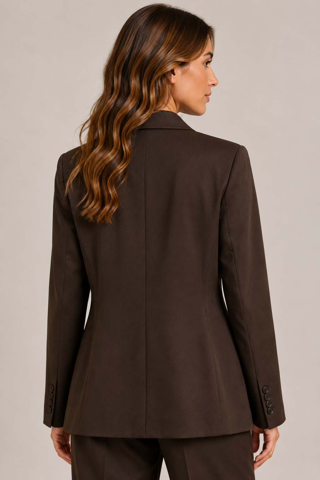 Blazer a un bottone in gabardine stretch