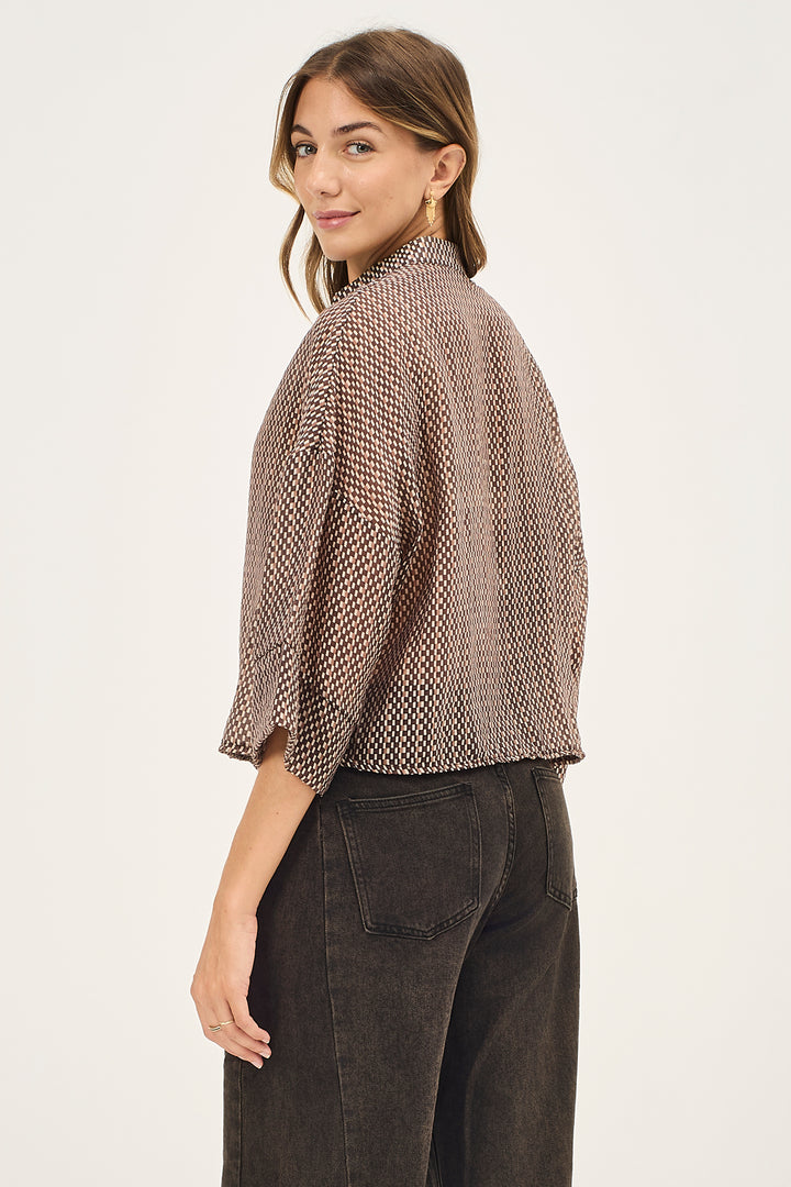 Camicia coreana con alamari in corda