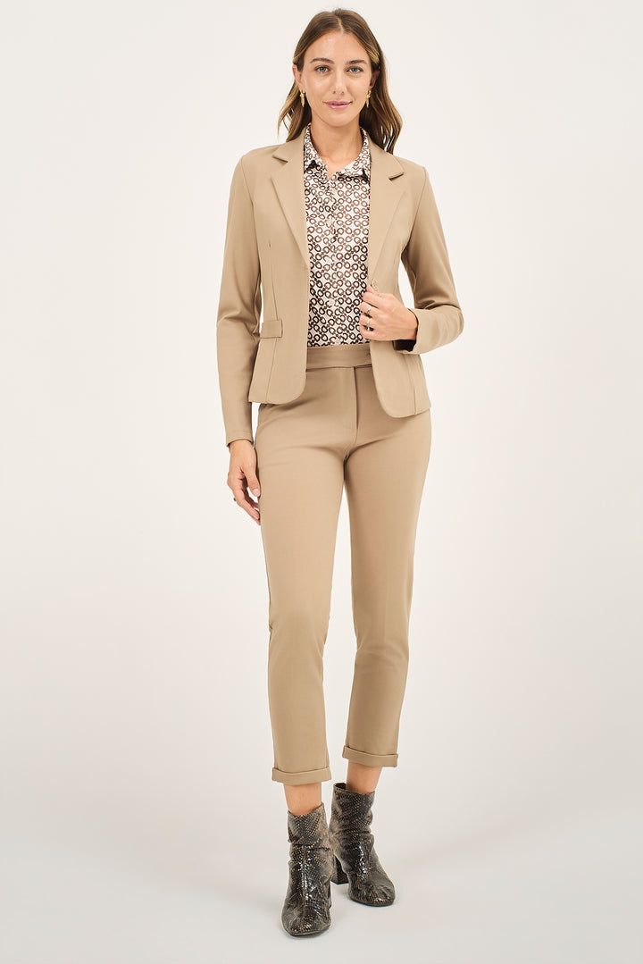 Pantalone chino in punto milano stretch