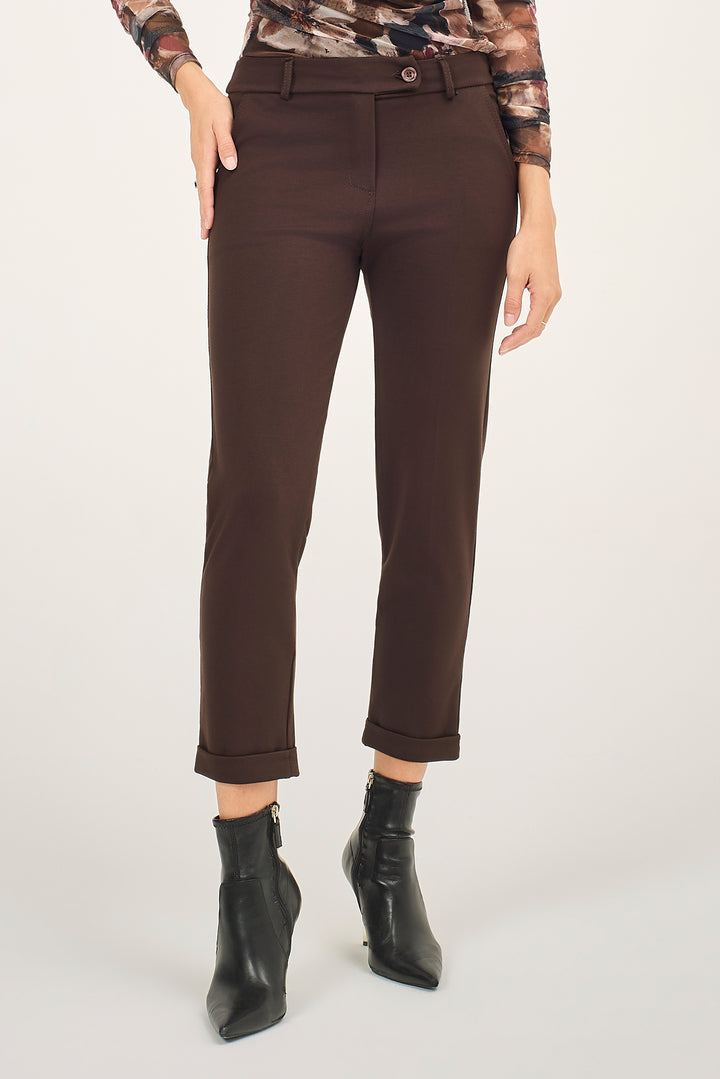 Pantalone chino in punto milano stretch