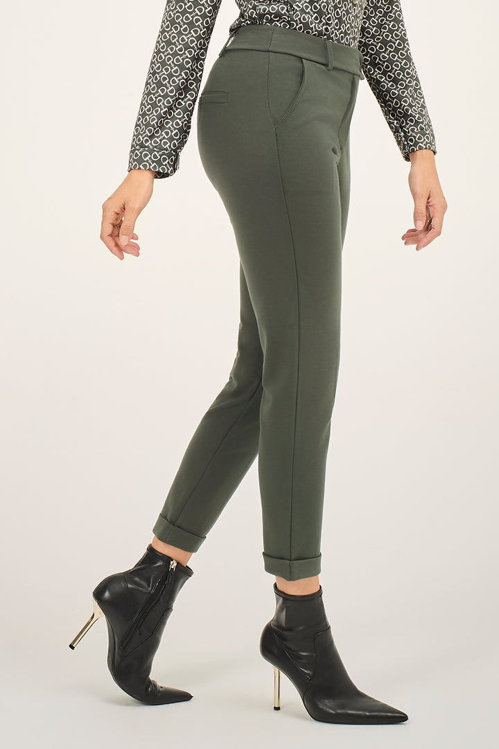 Pantalone chino in punto milano stretch