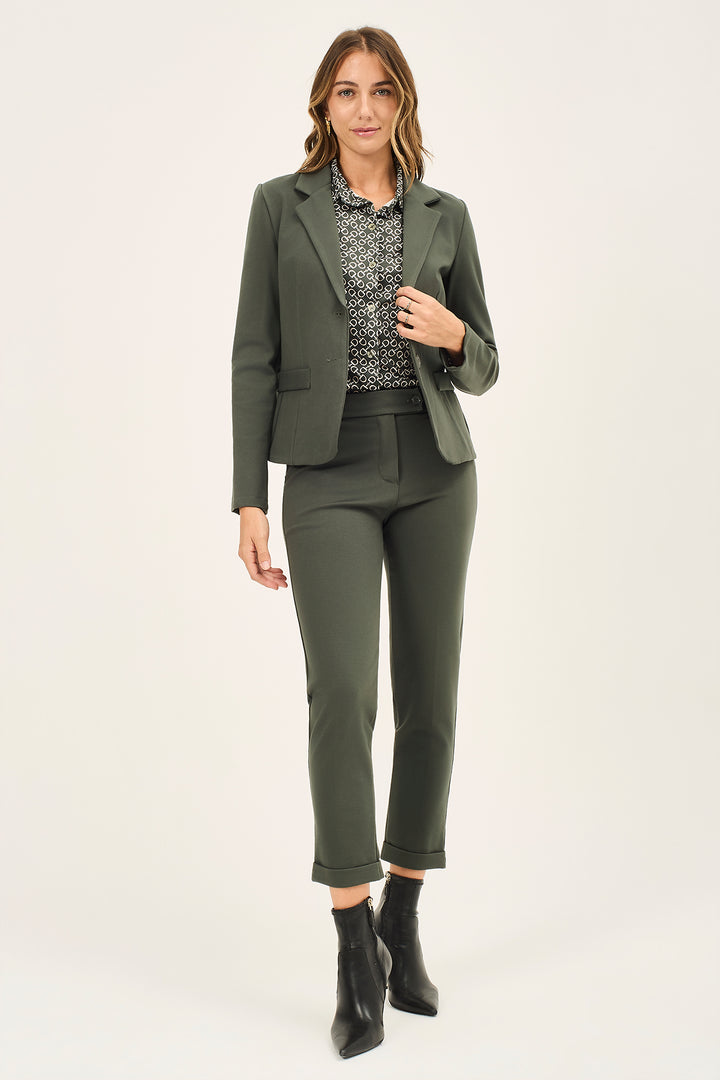 Pantalone chino in punto milano stretch