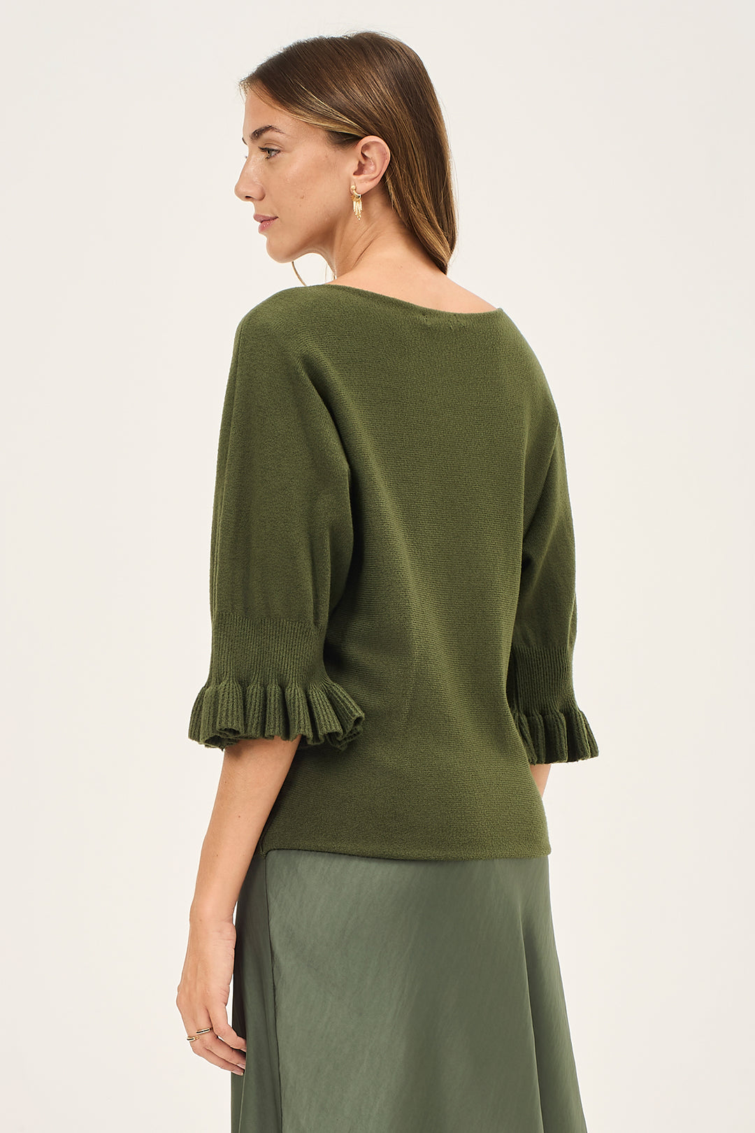 Maglia maniche a 3/4 con ruches