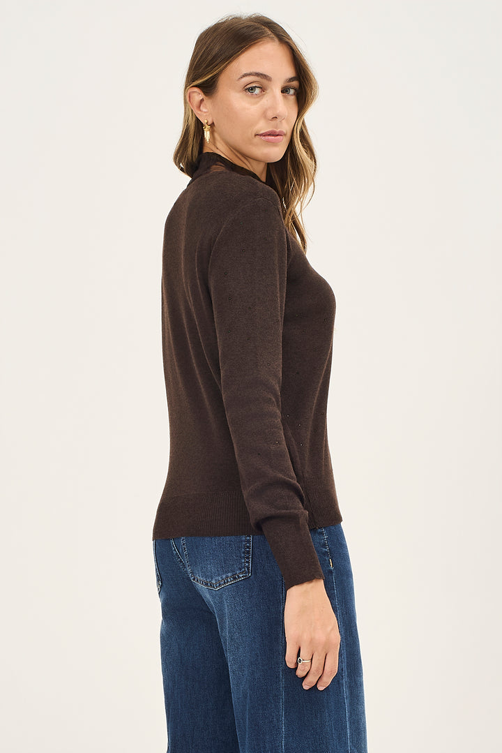 Maglia con inserto in pizzo
