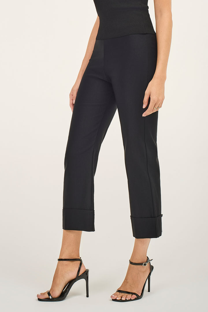 Pantalone cropped con risvolto