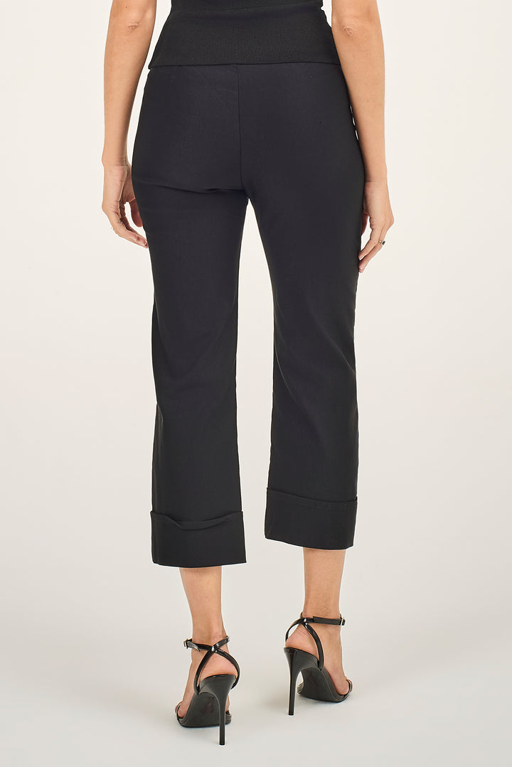 Pantalone cropped con risvolto