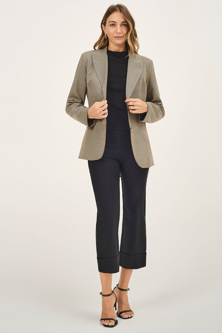 Blazer a due bottoni fantasia pied de poule