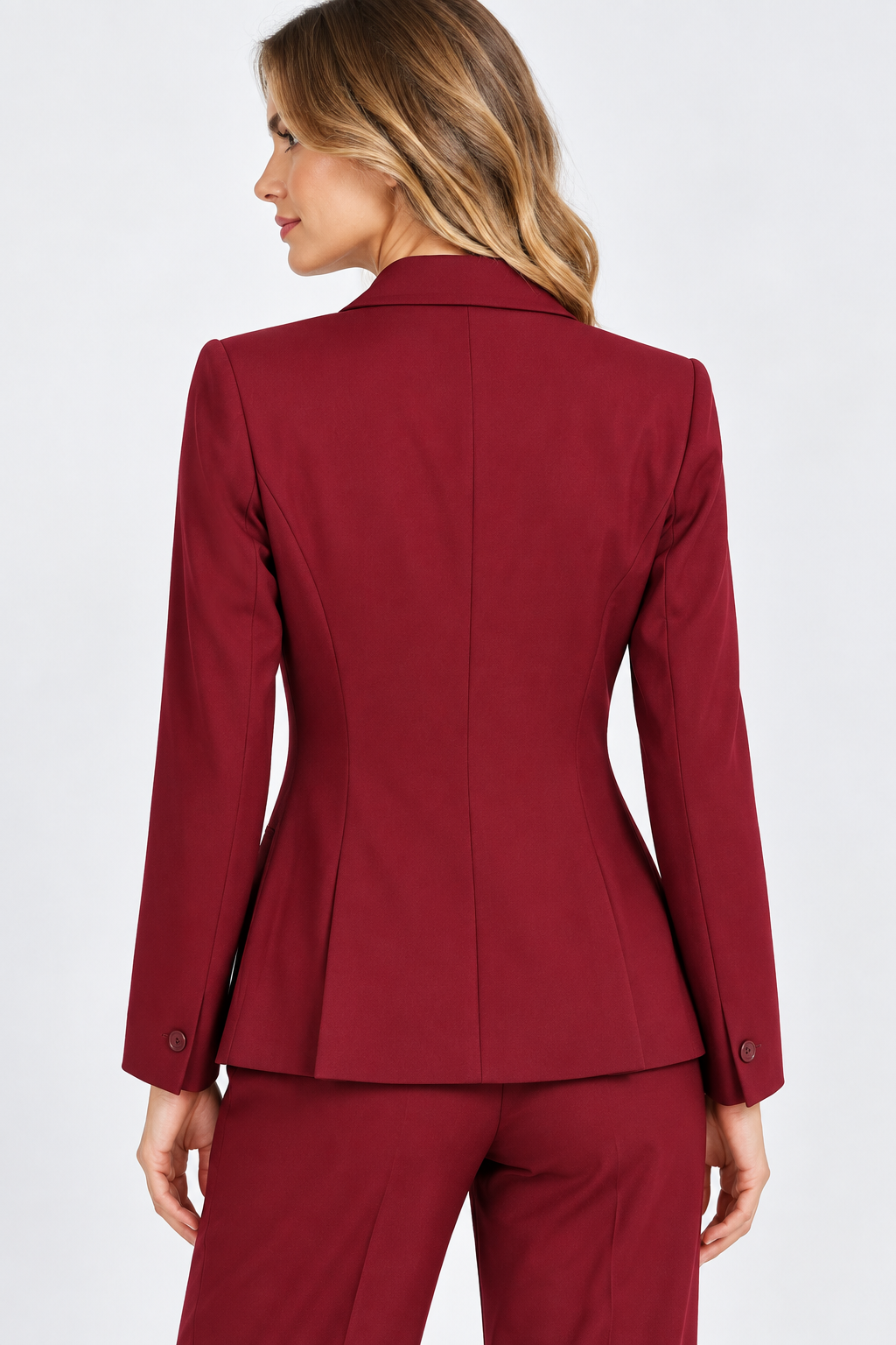 Blazer a un bottone in gabardine stretch