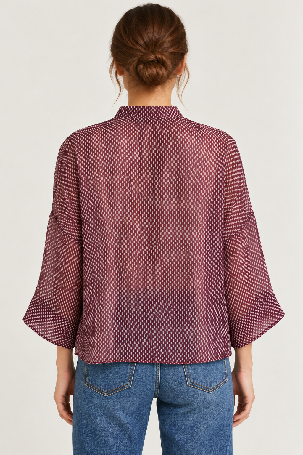 Camicia coreana con alamari in corda