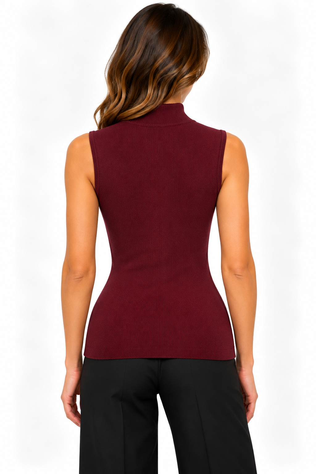 Maglia smanicata con bottoni