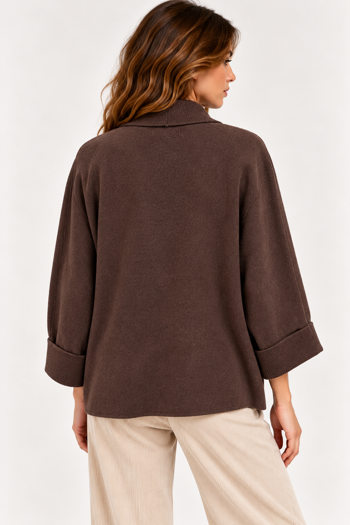 Cardigan aperto in maglieria